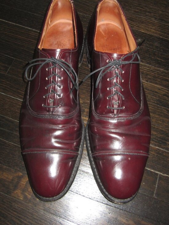 ALLEN EDMONDS PARK AVENUE Burgundy Leather Cap Toe Oxford Shoes Men\'s 13 AA main image 13